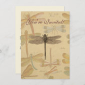 Dragonfly Antiek Classic Natuur Kaart (Voorkant / Achterkant)