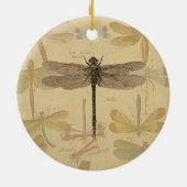 Dragonfly Antiek Classic Natuur Keramisch Ornament (Achterkant)