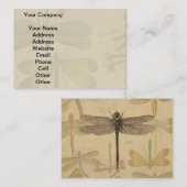 Dragonfly  Antiek Classic Natuur Visitekaartje (Voorkant / Achterkant)