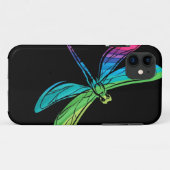 Dragonfly arc-en-ciel sur Coque noir coque iphone (Dos (Horizontal))