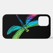Dragonfly arc-en-ciel sur Coque noir coque iphone (Verso (horizontal))