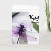 Dragonfly Art Kaart (Achterkant)