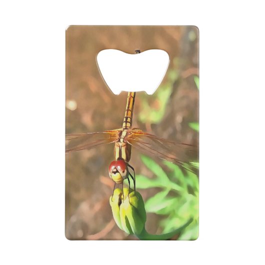 Dragonfly Artistique Reposant Sur Une Tête De Fleu (Dos)