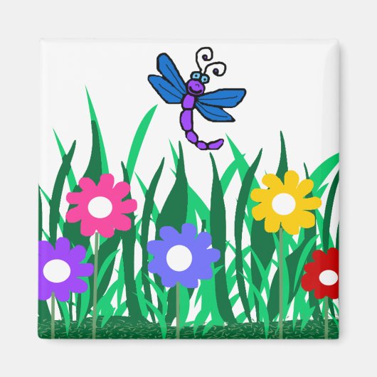 Dragonfly avec aimant de fleurs (Devant)