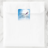 Dragonfly, bezoeker uit de hemel vierkante sticker (Tas)