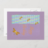 Dragonfly Birthday briefkaart (Voorkant / Achterkant)