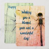 Dragonfly Birthday Kaart! Kaart (Voorkant / Achterkant)