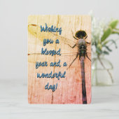 Dragonfly Birthday Kaart! Kaart (Staand voorkant)