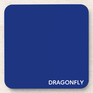 Dragonfly blauwe kleurnaam bier onderzetter