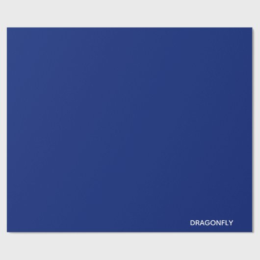 Dragonfly blauwe kleurnaam cadeaupapier (Vlak)