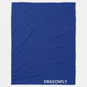 Dragonfly blauwe kleurnaam fleece deken