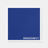 Dragonfly blauwe kleurnaam servet (Voorkant)