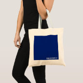 Dragonfly blauwe kleurnaam tote bag (Voorkant (product))