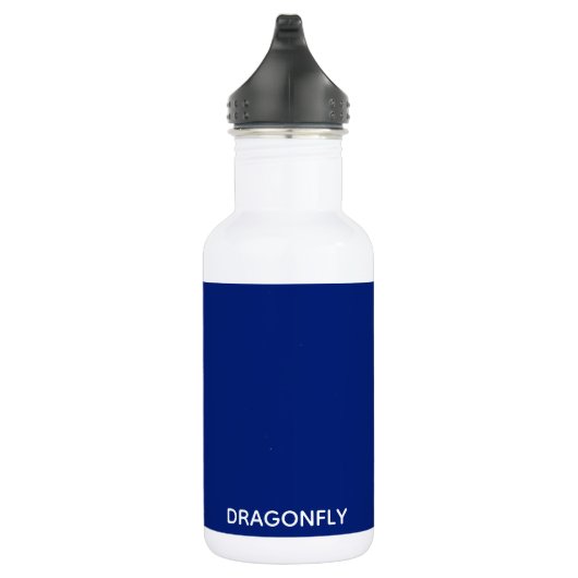 Dragonfly blauwe kleurnaam waterfles  (Rechts)