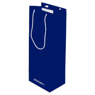 Dragonfly blauwe kleurnaam wijn cadeautas