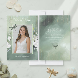 Dragonfly Bloem Sweet 16 Saliegroen ID1310 Bedankkaart