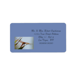Dragonfly Blue Gepersonaliseerd adres Grote labels