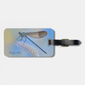 Dragonfly Blue Luggage/Laptop Label Bagagelabel (Achterkant horizontaal)