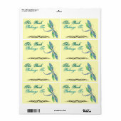 Dragonfly Boek Bord Eigendom Label (Full Sheet)