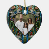 Dragonfly boho bloemen botanische vlek glas keramisch ornament (Rechts)