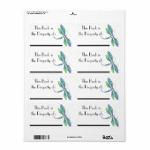 Dragonfly Book Label (Full Sheet)