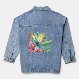 Dragonfly Botanical Paradise Veste en Denim