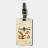 Dragonfly Botanische Natuur Wildleven Bagagelabel (Voorkant verticaal)