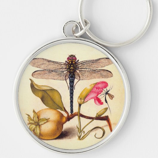 Dragonfly Botanische Natuur Wildleven Sleutelhanger (Voorkant)