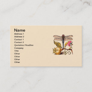 Dragonfly Botanische Natuur Wildleven Visitekaartje