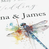 Dragonfly bruiloft save the date sticker kartonnen onderzetters