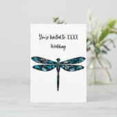 Dragonfly bruiloft uitnodigingen (Staand voorkant)