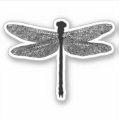dragonfly Bug Insecte natuur Silhouette art Sticker (Voorkant)