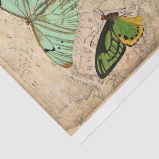 Dragonfly Butterfly moth decoupage Tissuepapier (Detail)