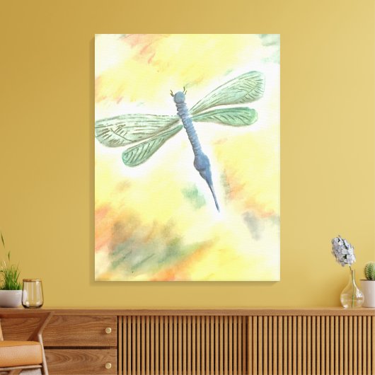 Dragonfly Canvas Afdruk (Insitu (Woonkamer))