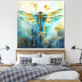 Dragonfly Canvas Afdruk (Insitu (Slaapkamer))