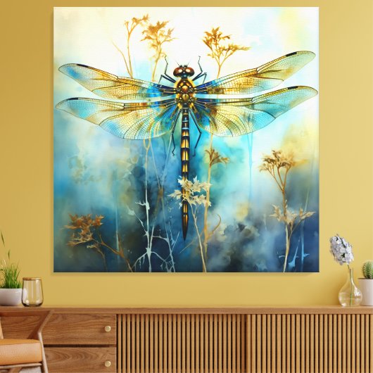 Dragonfly Canvas Afdruk (Insitu (Woonkamer))