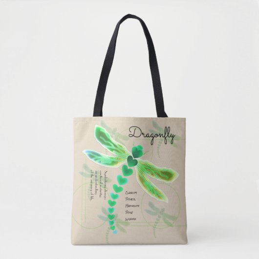 Dragonfly | Canvas tas Khaki (Voorkant)