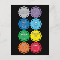 Dragonfly Chakras White Text Design