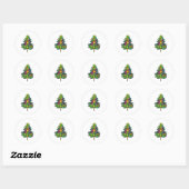 Dragonfly Christmas Tree Dragonfly Xmas Ronde Sticker (Vel)