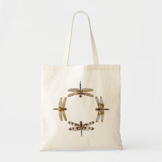 Dragonfly Cirkel Tote Bag (Voorkant)