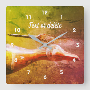 Dragonfly Co Pilot Insect Abstract gepersonaliseer Vierkante Klok