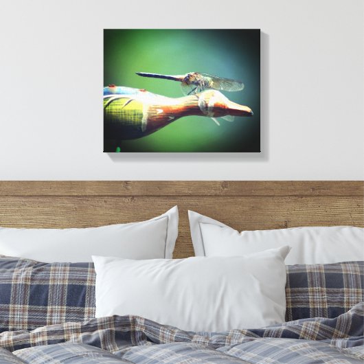 Dragonfly Co Pilot Insect Canvas Afdruk (Insitu (Slaapkamer))