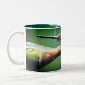 Dragonfly Co Pilot Natuur, gepersonaliseerd Tweekleurige Koffiemok (Links)