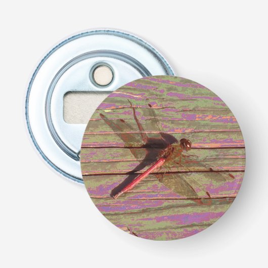 Dragonfly Colorful Button Flesopener (Voorkant)