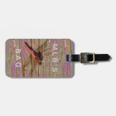 Dragonfly Colorful Custom Name Bagagelabel (Voorkant horizontaal)