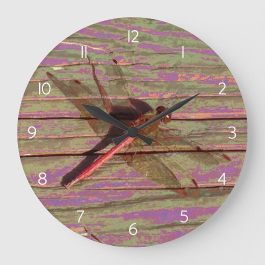 Dragonfly Colorful Grote Klok (Voorkant)