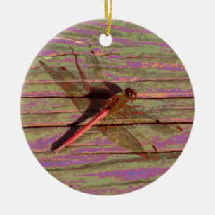Dragonfly Colorful Keramisch Ornament