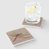 Dragonfly Colorful Stenen Onderzetter (Zijkant)