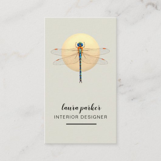 Dragonfly Creative Designer Natuur Green Visitekaartje (Voorkant)