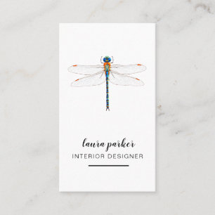 Dragonfly Creative Designer Natuur White Simple Visitekaartje